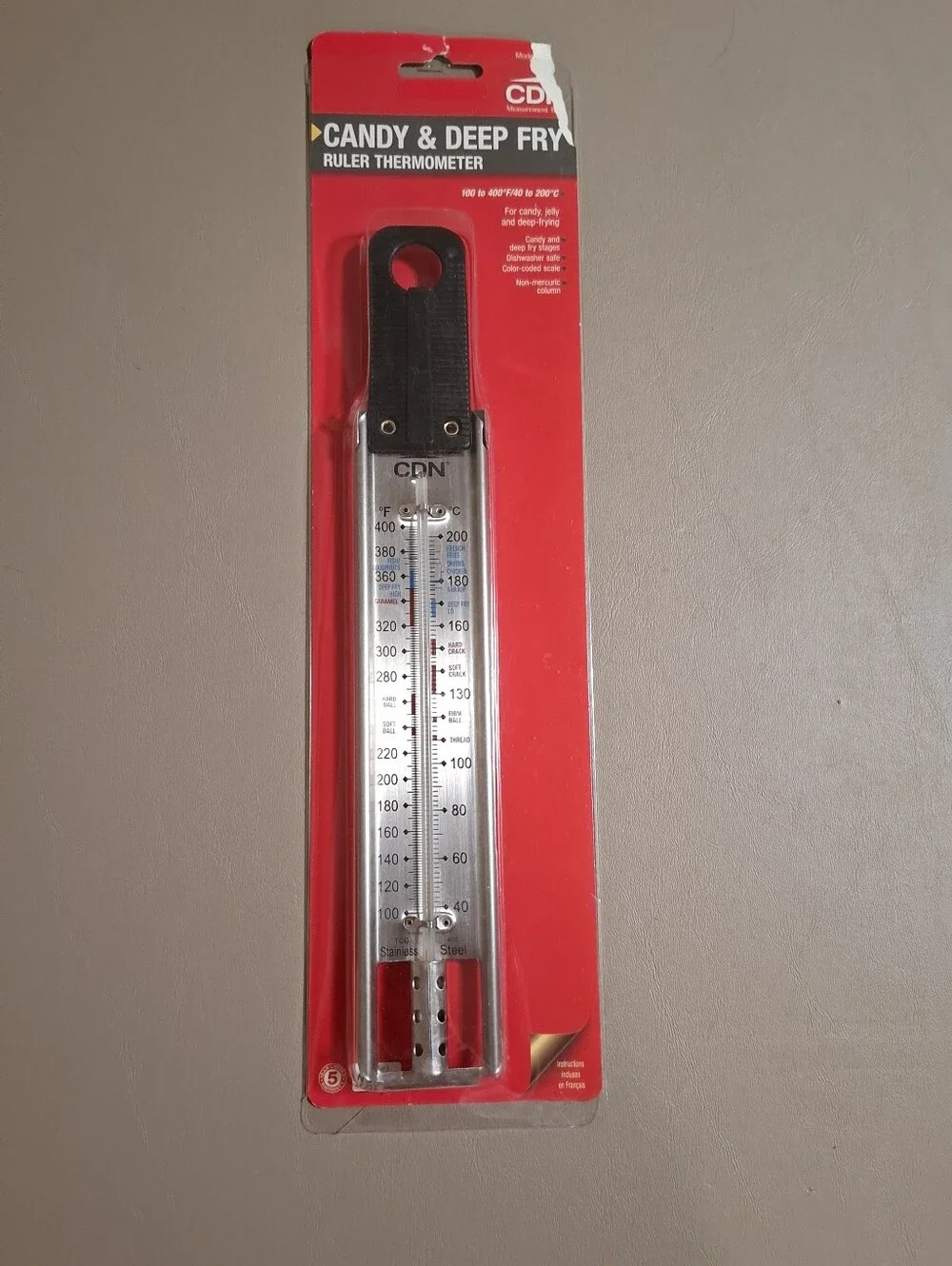 CDN Candy & Deep Fry Ruler Thermometer